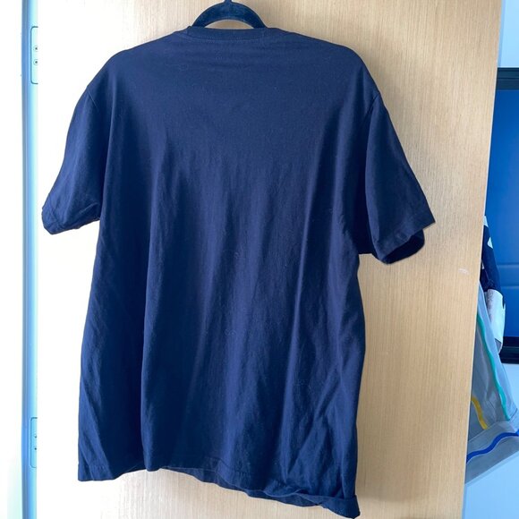 Tultex Mens Tee Shirt Size Large Black Trip To The Moon Crew Neck Pure Cotton - Picture 2 of 6